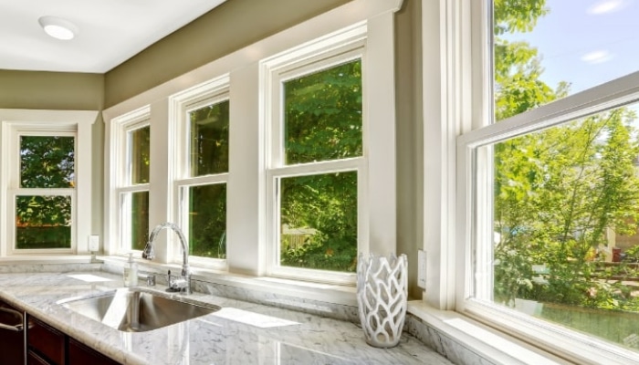 Kitchen Windows With Greenery Outside Kitchen Windows With Greenery Outside